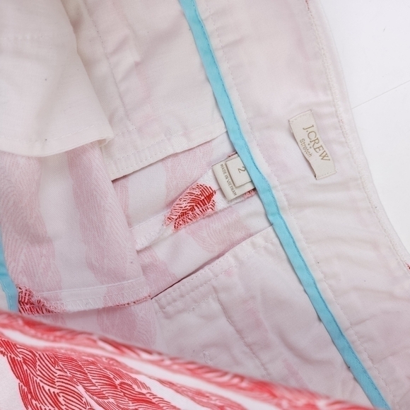 J. Crew Orange Off White Shorts Sz 2 - Picture 7 of 7